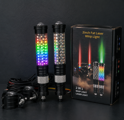 One foot fat whip lights built-in alien lights