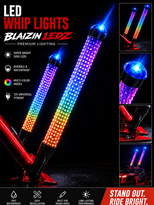 3 foot whip lights